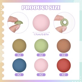 Fridge Magnets Strong Magnet Refrigerator Spherical Colorful Magnets Cute Matte Decorative Whiteboard Magnets for Home Kitchen Locker Office Calendars Whiteboard Maps Resin Fun Decor (12, Colorful)