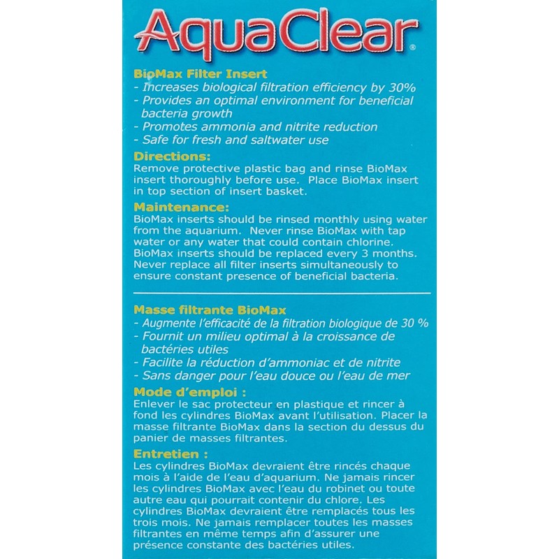 Aqua Clear AquaClear 20 BioMax, Aquarium Filter Replacement Media, A1370A1