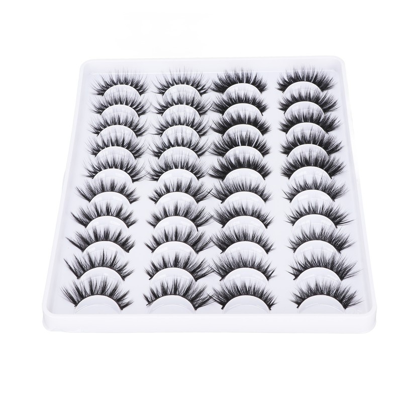 20 Pairs 6D False Eyelashes 4 Styles Long Thick Semi