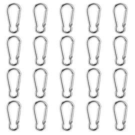 20PCS Carabiner Clips Snap Hooks, Aluminum Carabiner Keychain, Small Carabiner Clips for Keys, Karabiner Keyring Clip Snap Hook for Backpack Dog Leash Fishing Camping Awning, Not for Climbing(4.6cm)