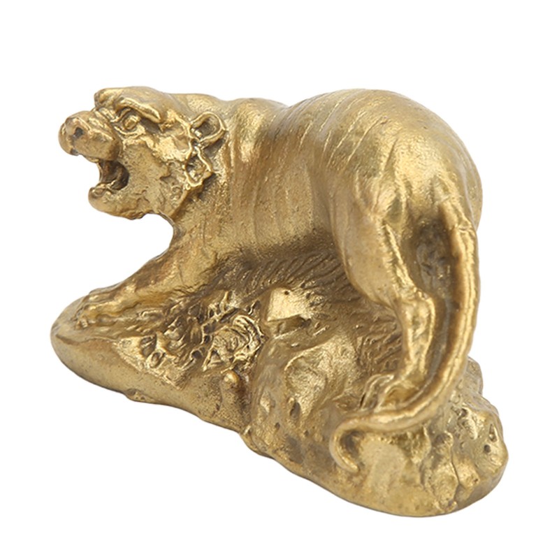 Brass Tiger Statue Ferocious Tiger Durable Brass Rustproof Durable Sturdy