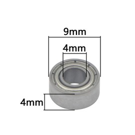 Unxuey 4 x 9 x 4 mm Miniature Steel Deep Groove Ball Bearing Model Bearing for Skateboard 684Z 684ZZ 618/4 1000084 Pack of 10