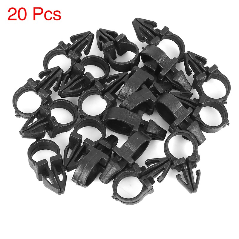 X AUTOHAUX 20pcs 12.4x25.5mm Plastic Car Petrol Line Hose Wiring