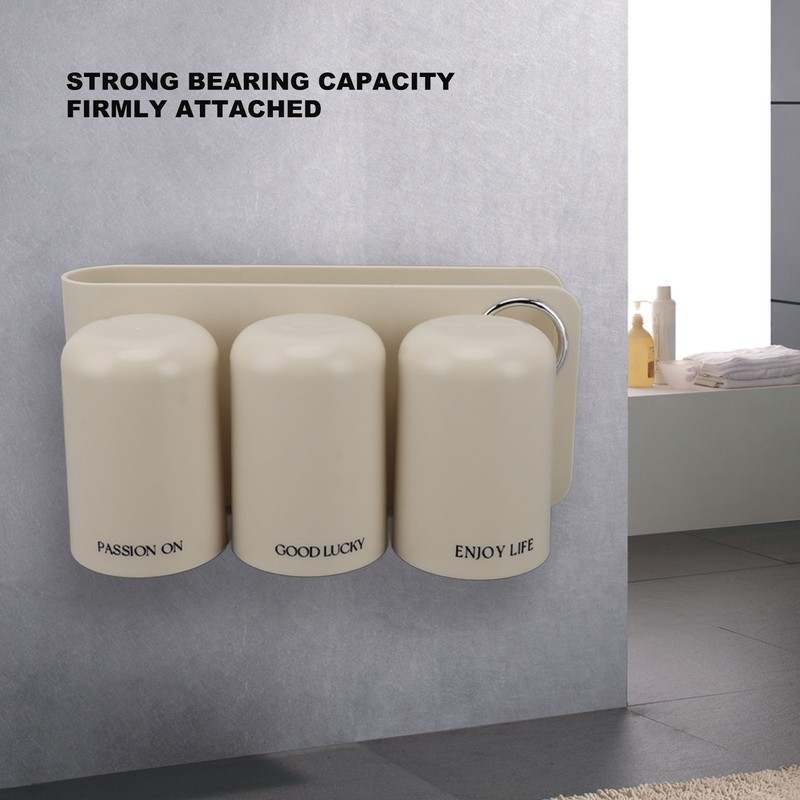 Toothbrush Holder Wall Mounted Multi Functional Toothbrush Toothpaste Dispenser for