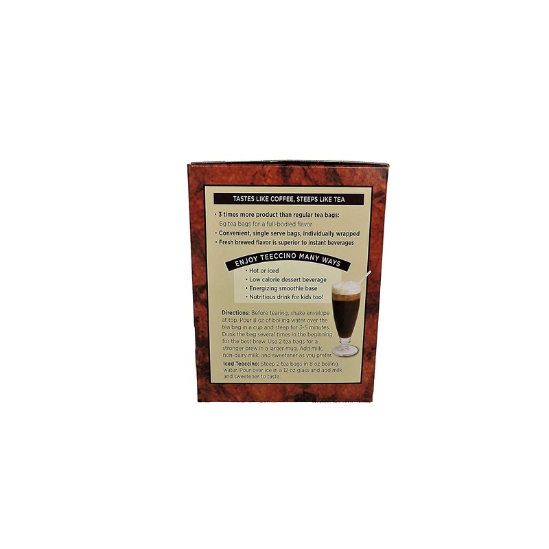 Teeccino Vanilla Nut Herbal Coffee Tea Bags, 10 ct