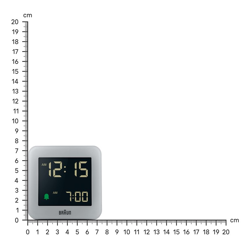 Braun Digital Alarm Clock with Snooze, Negative LCD Display, Quick