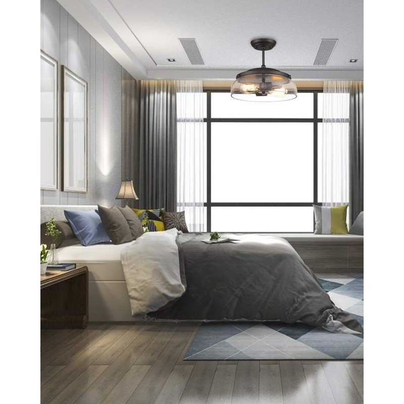 EAPUDUN Semi Flush Mount Ceiling Light, 2-Light Modern Light Fixture