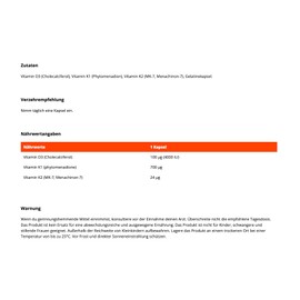 GymBeam GymBeam - Vitamin D3+K1+K2 Forte 120 KAP