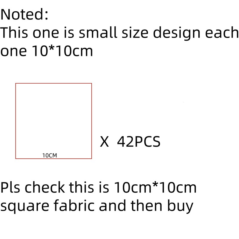 42Pcs 10cm*10cm Cotton Fabric DIY Making Supplies Quilting Patchwork Fabric