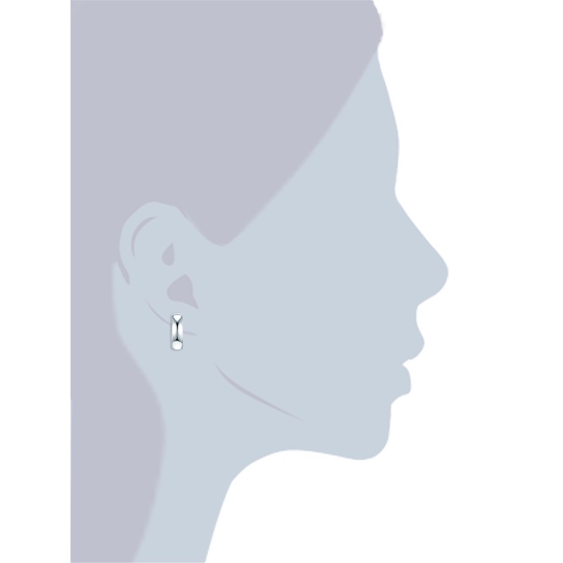 Rafaela Donata Women's Creole Earrings Sterling Silver, Silver
