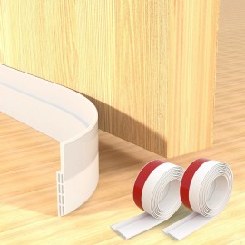 Unbranded 2X Door Draft Stopper White Cool Air Insulation Noise Reduction Door Bottom Seal