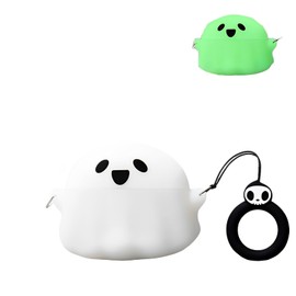 TSVSXS Cute Case Compatible with AirPods 4 with Active Noise Cancellation with Ring, Funny Luminous Anime Ghost Protective Case Compatible with AirPods 4 for Man Woman