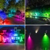 T-SUN Solar Spotlights, Color Changing 7 LED Waterproof Solar Garden