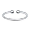 JEWELRITZY 1.5mm Ball Ends Toe Ring Solid 925 Sterling Silver