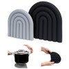 Just Simplicity - Premium Silicone Trivet Set, Freestanding Bendable Design,