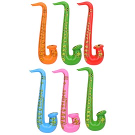 WedDecor Inflatable Saxophone Musical Instruments, Party Bag Fillers Toys Favors Balloons for Hen Party Hen Night Stag Party Costume Accessories Random Color (5 Pack)