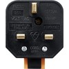 Heavy-Duty Rubber 13 Amp UK 3-Pin Mains Plug ( Orange)