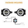 BEEYEO 4 Inch RGB LED Fog Lights 60W High-Intensity Off-Road