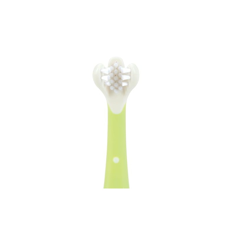 Nuby Cepillo Dental para Bebés con 3 Cabezas, Cerdas Suaves,
