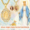 AENEAS Virgin Mary Locket Necklace for Women Gold Filled Miraculous