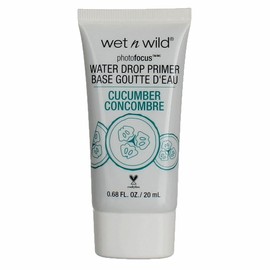 wet n wild Photo Focus Water Drop Primer, Lightweight Hydrating Primer with Hyaluronic Acid, Cruelty-Free & Gluten-Free - Cucumber