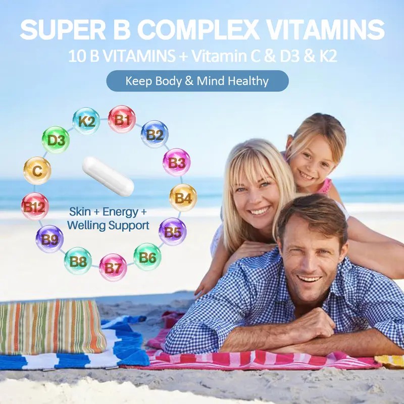 Totaria 13-in-1 Vitamin B Complex Plus – B1–B12, C, D3,