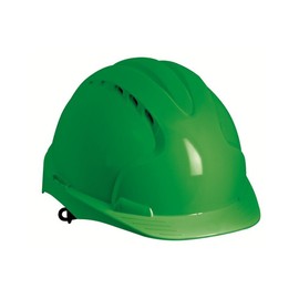 JSP EVO3 HDPE Safety Helmet for Construction/Building with OneTouch Slip Ratchet Green Vented (AJF160-000-300)