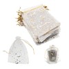 souG Organza Gifts Bags, 5x7 100Pcs Sheer Organza Drawstring Pouches