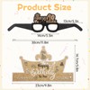 12Pcs 40th Birthday Decorations Kits, Stylish Birthday Paper Eyeglasses 40th