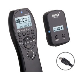 ayex AX-5 Wireless Timer Remote Control, compatible with Olympus cameras using the UC1 connector, such as E-620 E-600 E-550 E-510 E-450 E-400 E-100 E-30 E-M10 It supports low/high-speed continuous shooting, bulb mode, timed shutter release, and more