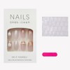 ISHR Short Nail Tips Set of 24, Pink, Short, False