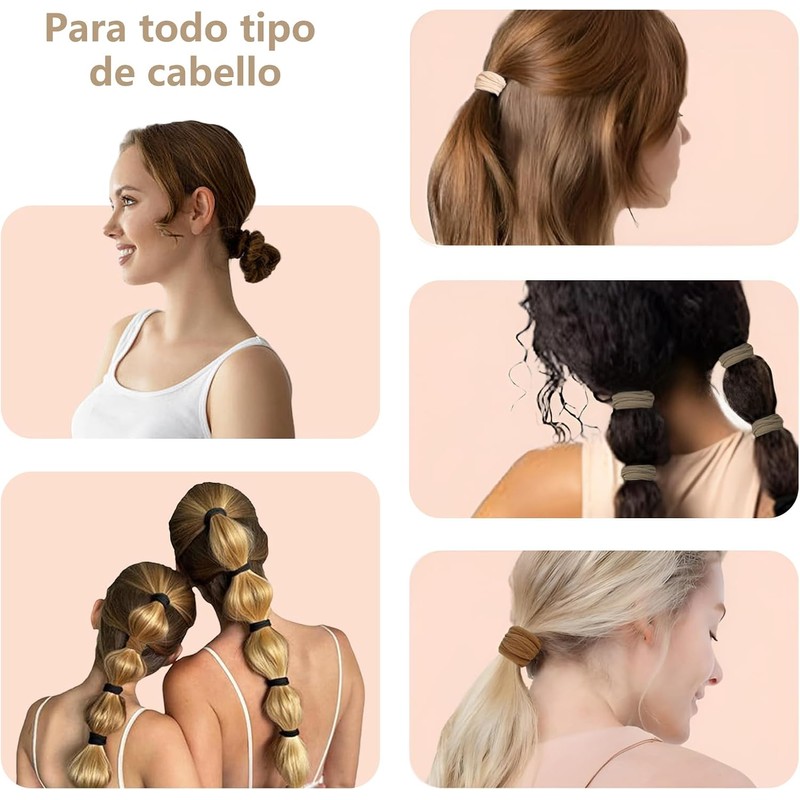 TOAO 80 Pcs Ligas para Cabello Elásticas, elegantes lazos para