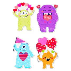 Papyrus Valentine's Day Cards for Kids, Monster Hearts (20-Count, 1 Sticker Sheet)