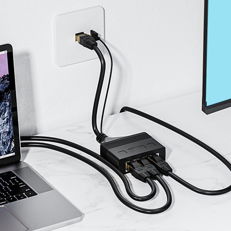 Ethernet Splitter 1 to 4 High Speed 1000Mbps RJ45 Network