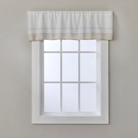 SKL Home Carrick Stripe Valance, 56x13, Natural