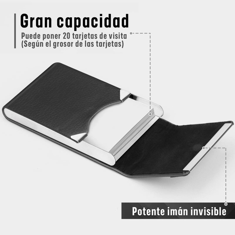 Tarjetero para Hombre/Mujere, Tarjetero de Piel con Bloqueo RFID, Tarjetero