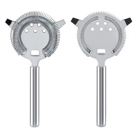 Cocktail Bar Strainer Stainless Steel 2-Prong Bar Strainer Bartending Shake Drinks Ice Mixed Filter for Bar Club Party, Commercial Quality Bartender's Supplies (2)