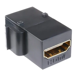 HDMI Keystone Jack Insert - TENINYU Female to Female Coupler Snap-in Insert Connectors Adapter for Wall Plate - Black (6 Pack)