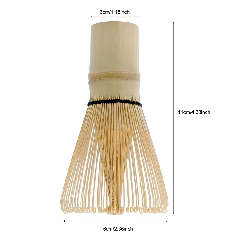 Matcha Whisk - 2-Piece Handmade Chasen Replacement Set. Each Bamboo