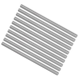 sourcing map 10pcs Round Steel Metal Rods, 5mm x 100mm High Speed Steel (HSS) Lathe Bar Stock Tool, for Shaft Gear Drill Lathes Boring Machine Turning Miniature DIY Craft
