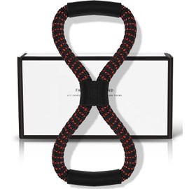 Figure 8 Resistance Band, 30 lbs Latex with Nylon Shield, Detachable Chest Expander for Posture and Back Workout (O&B)
