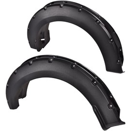 ANDPLAY Pocket Riveted Fender Flares Compatible with Ford F150 Styleside Models Only 2015-2017 67.0" 78.8" 97.4" Bed (Not Fit W/68t Technology Package/Sensors For Lane Changing) Textured