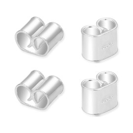 Adabele - Carpeta de piel de plata de ley 925 auténtica, 20 unidades, para abalorio de hilo de alambre de 1,5 mm, SS242-2