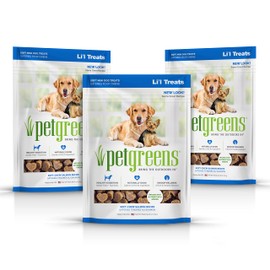 Pet Greens Natural Soft-Chew Dog Treats Infused with Supergreens Healthy Salmon, Flavor, 6 Ounces Per Pack (3 Pack Healthy Salmon)