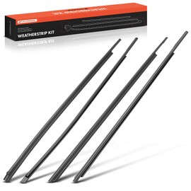 A-Premium [4PCS] Front & Rear Outer Window Sweeps Weatherstrip Seals Compatible with Toyota Tundra 2007-2017, Crew Cab Pickup Only, Replaces 68160-0C020, 68163-0C020