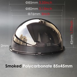 UQISOVI - Funda de protección para cámara de 3.3 pulgadas, color ahumado pequeño, impermeable, impermeable, impermeable, resistente a la lluvia, policarbonato, para cámara CCTV, compatible con