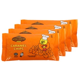 King David Vegan Caramel Chips Non-dairy Lactose Free Kosher 250-gram Bags (Pack of 4)