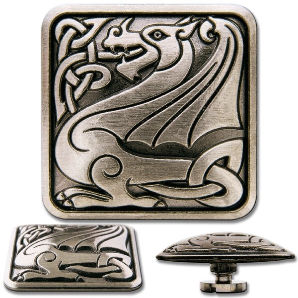 Hoppe & Masztalerz 3 St. Celtic Concho Schraubzierniete, Zierniete, Schraubniete,