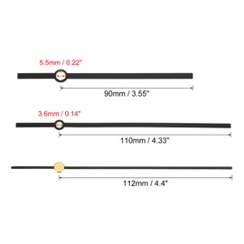 PATIKIL Replacement Clock Hands Kit, 10 Set Replacement Clock Hands Kits Clock Mechanism Movement Aluminum Wall Clock Hands Parts Replacement for Wall Clock Repair DIY, Black, A08