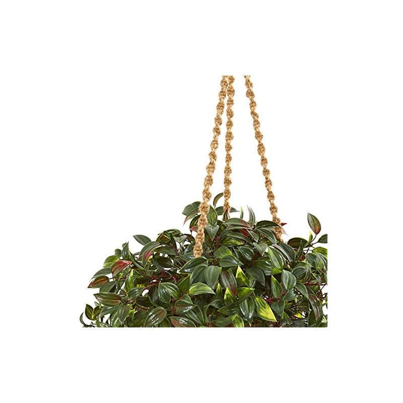 Nearly Natural 30in. Mini Melon Artificial Plant in Hanging Basket